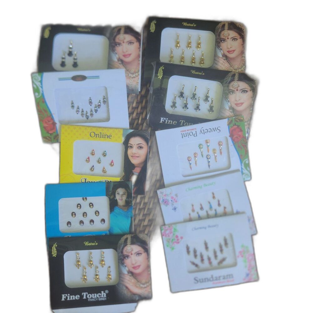Vintage Bindi Packs 10! Bling & Subtle both, for yoga, meditation, india attire
